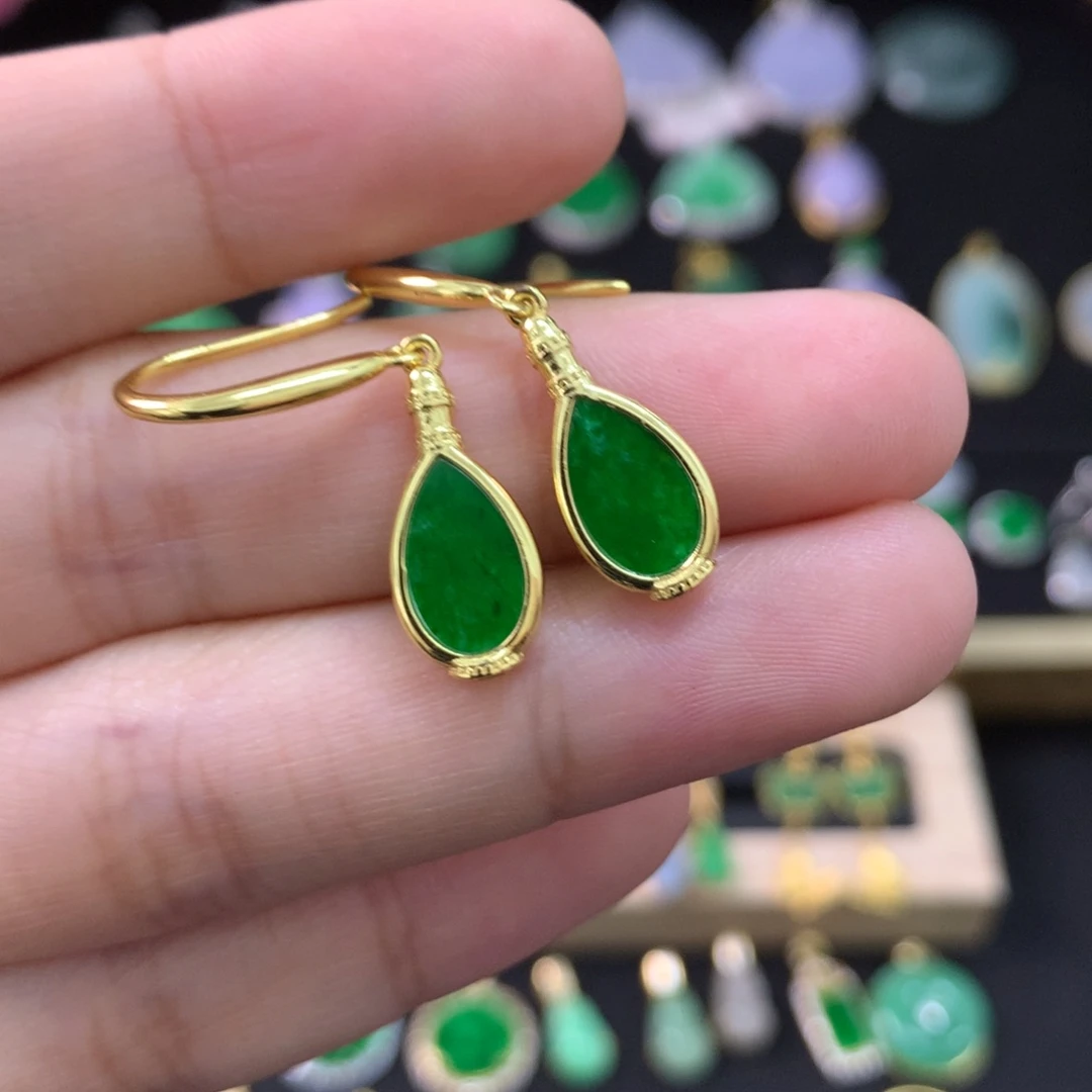 翡翠未镶嵌耳饰耳饰