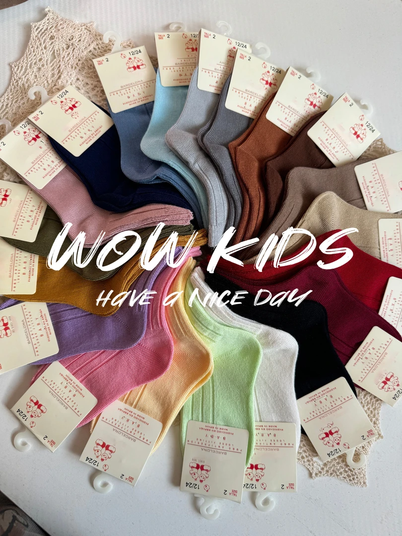 WOW KIDS【康康袜子】宝宝纯色百搭中筒袜