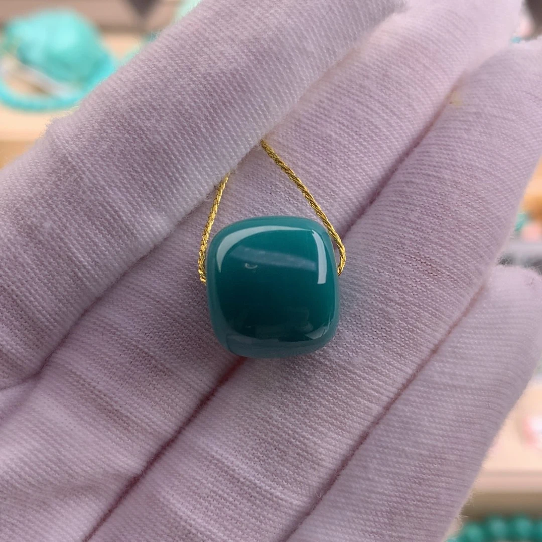 绿松石珠宝奇石未镶嵌14.3×13