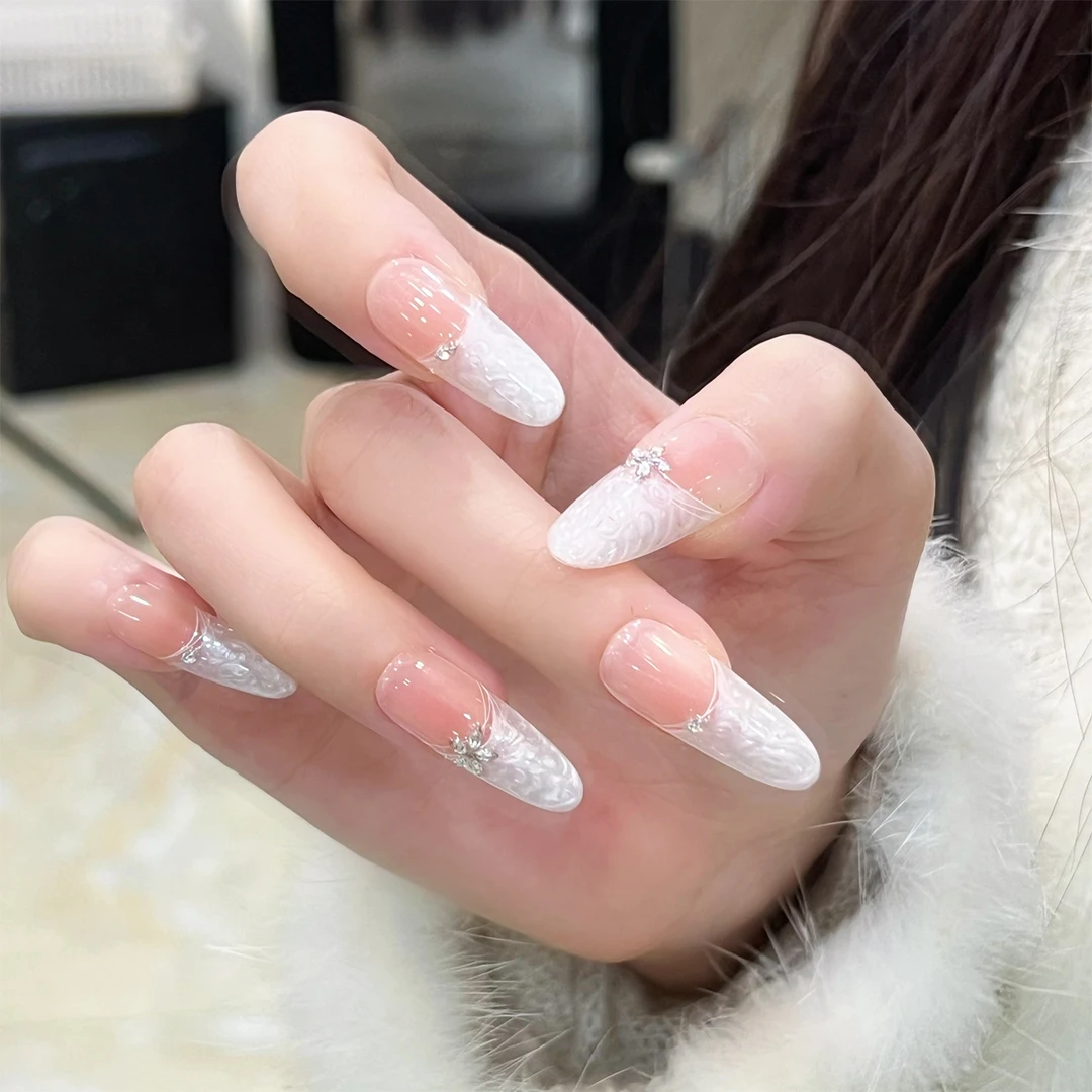 【奶油泡芙】现货-奈木花园手工穿戴甲--