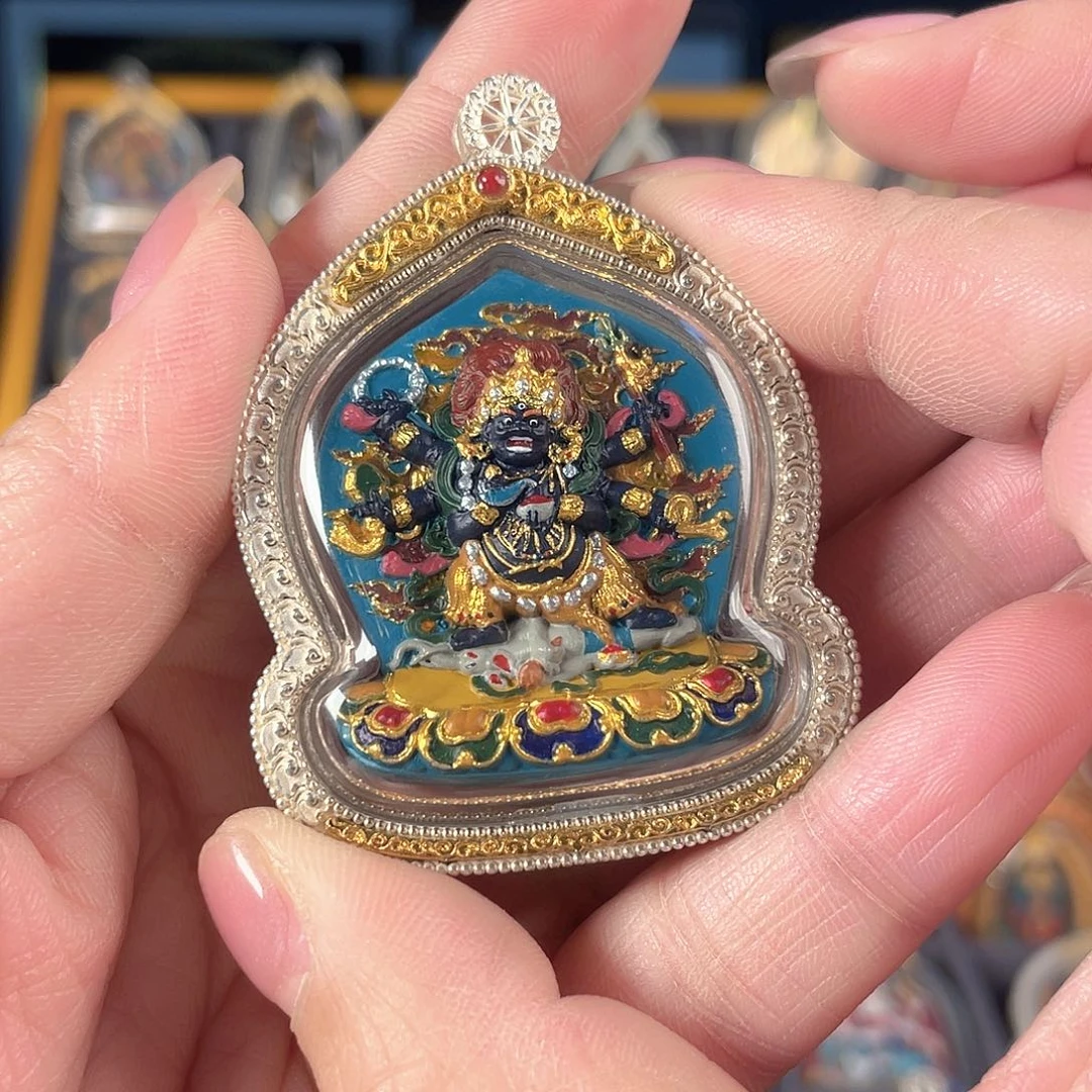 泥塑好****选纯手绘擦擦925银壳子有绳礼盒发