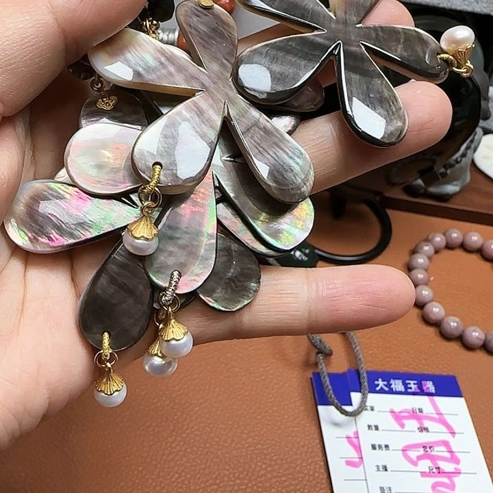 黑曜岩颈饰未镶嵌项链