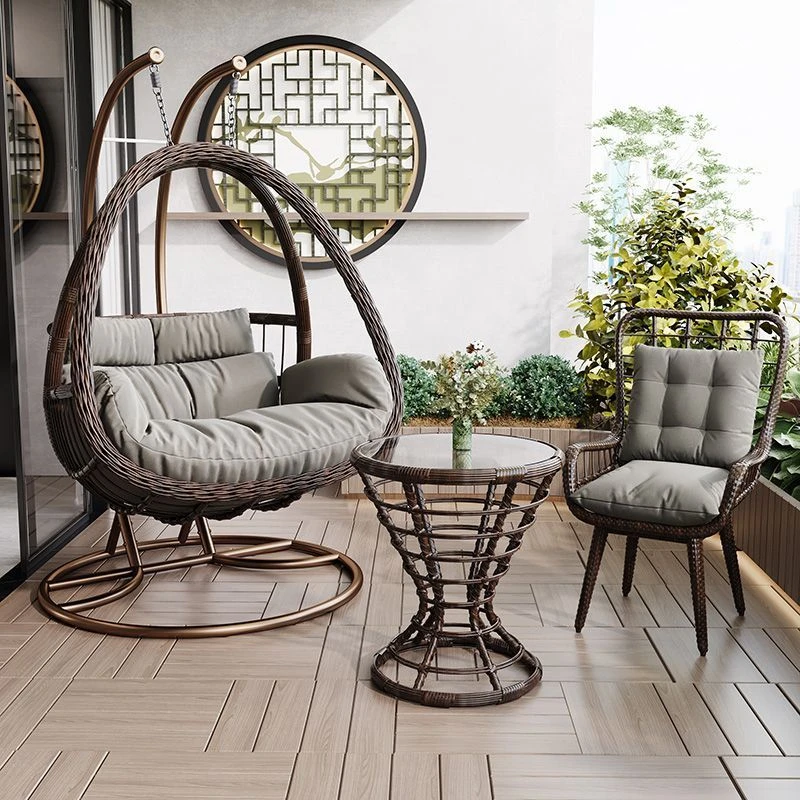 吊椅吊篮椅室内秋千摇篮椅北欧风吊兰椅吊床家用阳台藤椅休闲椅子