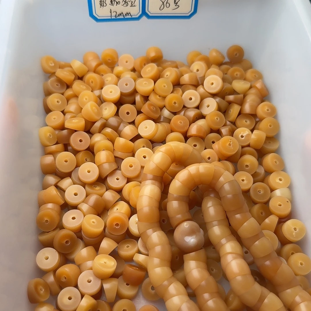 手串菩提根/象牙果50颗橘黄小肠9