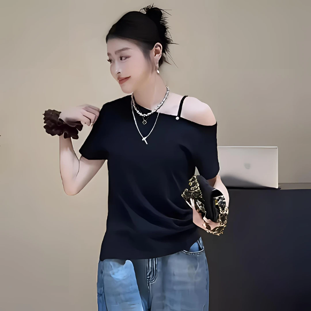 纯棉短袖t恤女2025新款夏季爆款体恤显瘦百搭高级小众不撞衫上衣