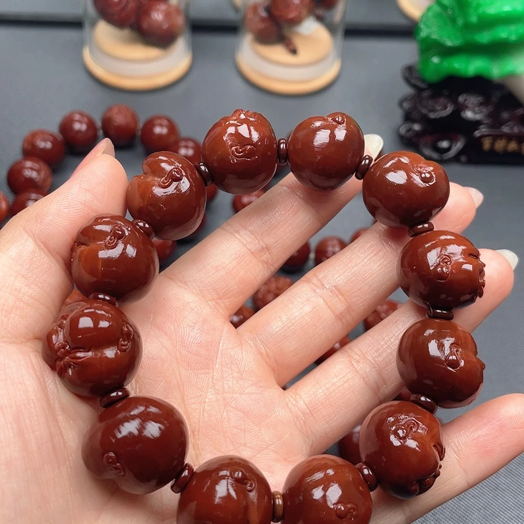 金***狼橄榄核手串百态手串