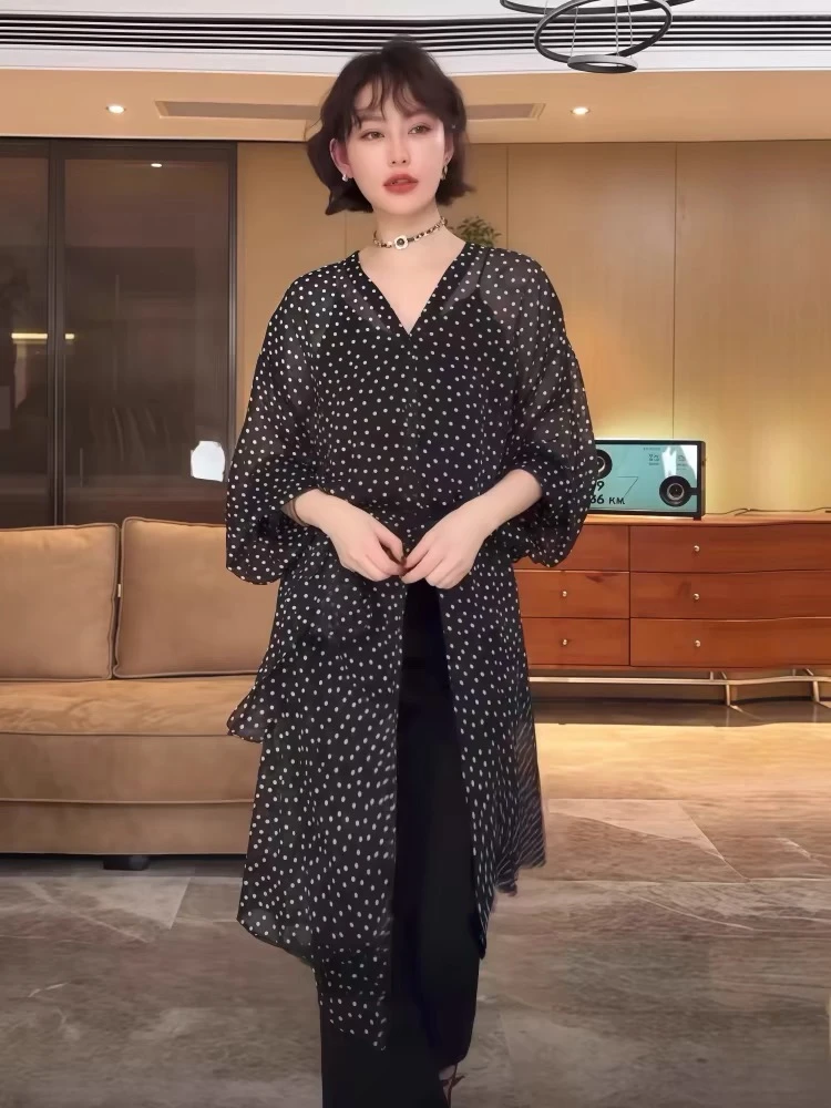 〖猫姐衣橱〗春夏新款时尚腰绳款对襟宽松长款防晒201