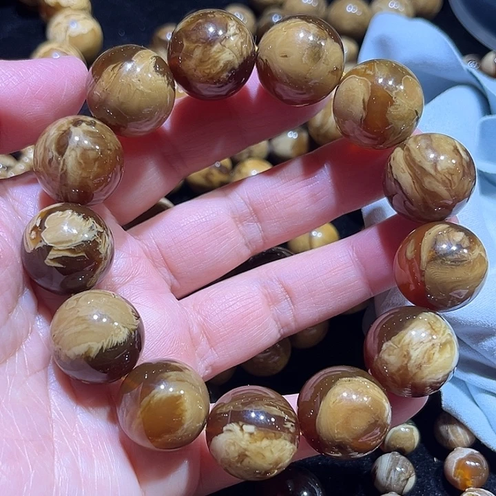琥珀未镶嵌手串緬甸琥珀