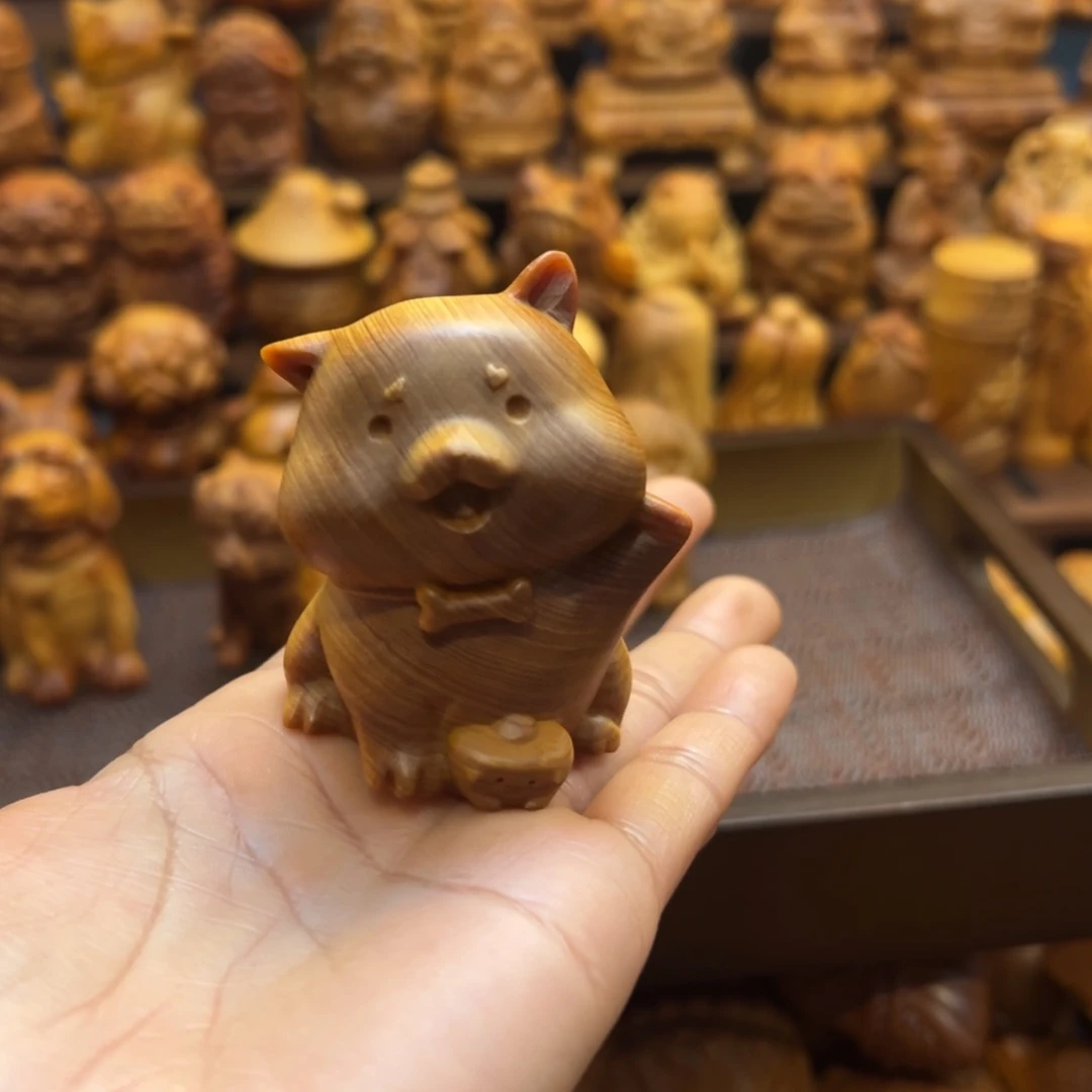 柏木（崖柏）民***天陈化料手把件