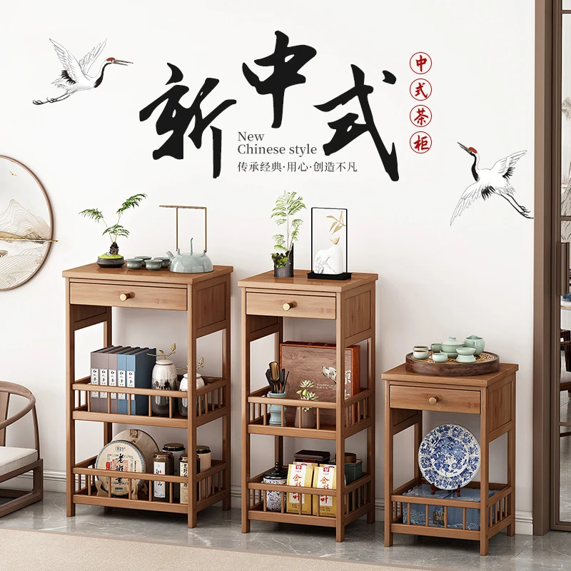茶架子置物架多层茶叶收纳柜客厅小型博古架茶室茶具架茶叶展示柜