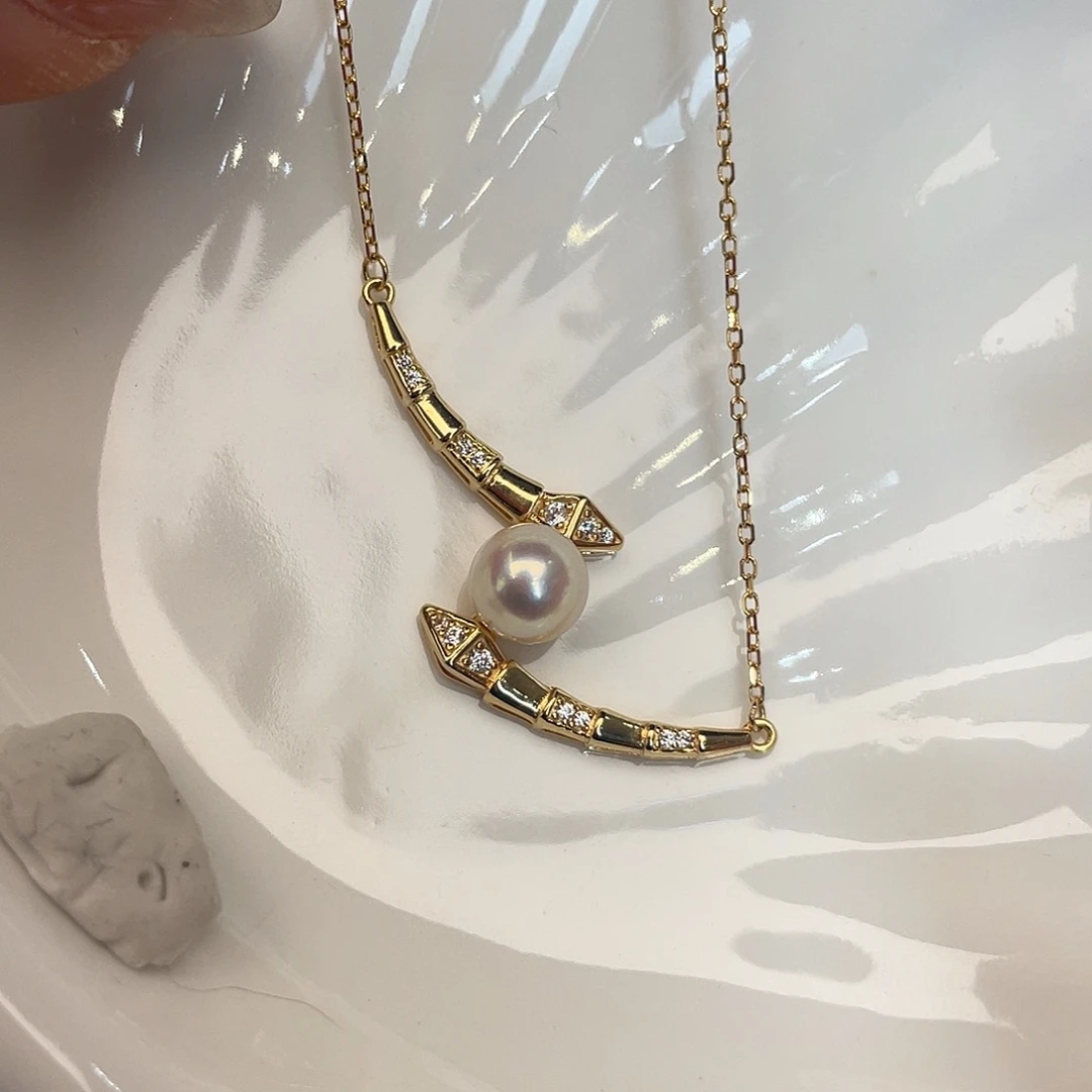 颈饰银S925镶嵌海水珍珠