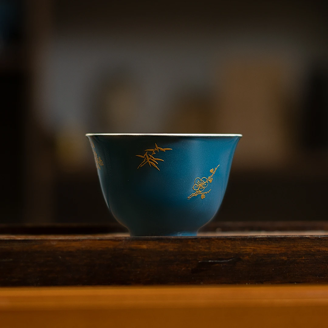 凡灵茶杯 四君子 黛蓝 茶杯