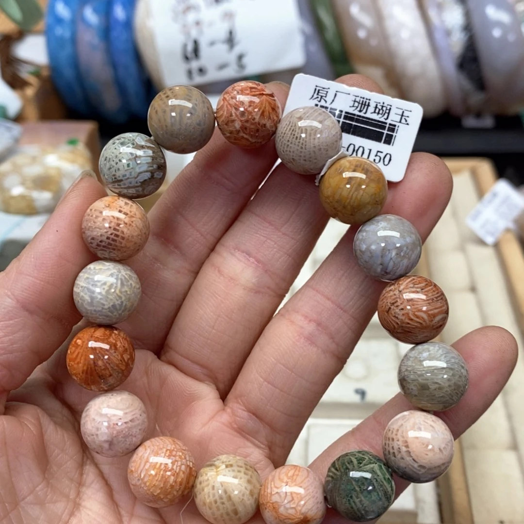 硅化珊瑚（珊瑚玉）手链未镶嵌178