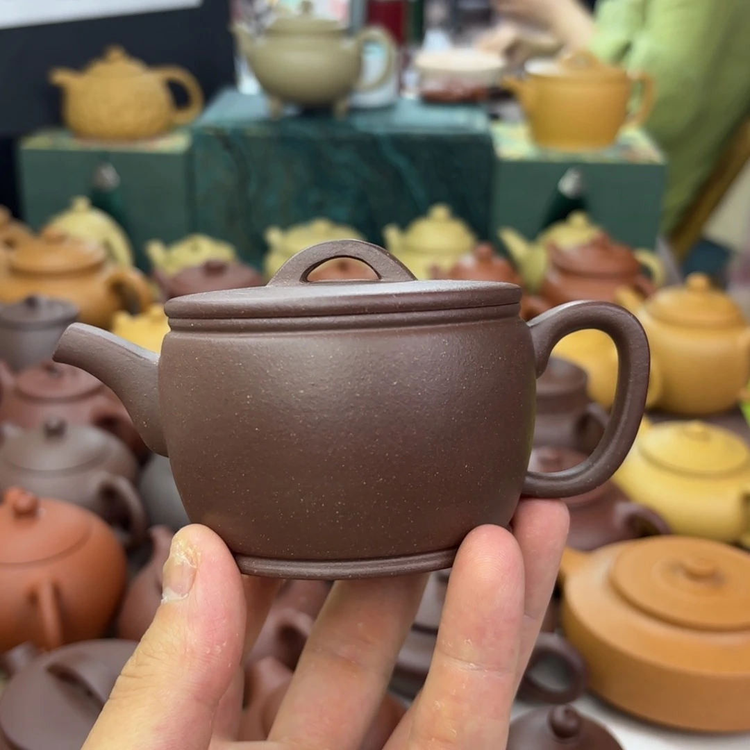 茶壶紫砂微瑕 汉瓦 紫泥 150cc