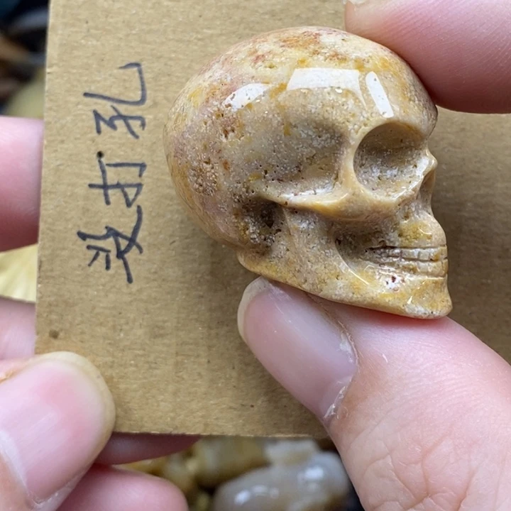 硅化珊瑚（珊瑚玉）未镶嵌颈饰有瑕