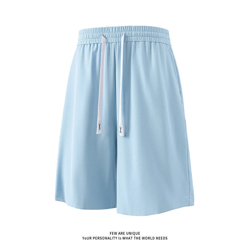 潮流港风速干短款宽松夏季青年男士运动休闲裤无弹力中腰聚酯纤维