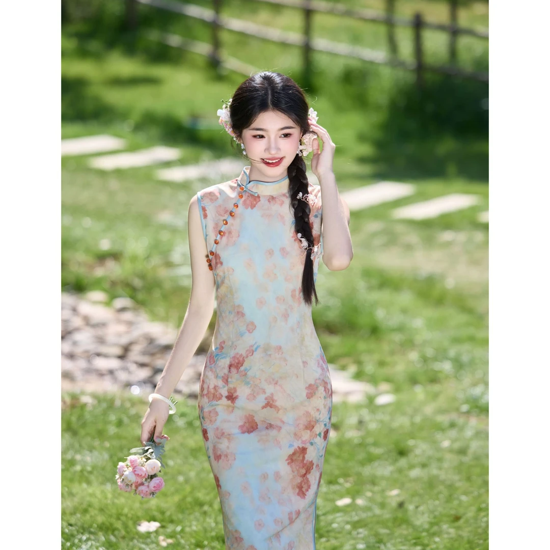 《海棠》旗袍2025新款高考改良年轻款少女新中式日常可穿淑女风6158