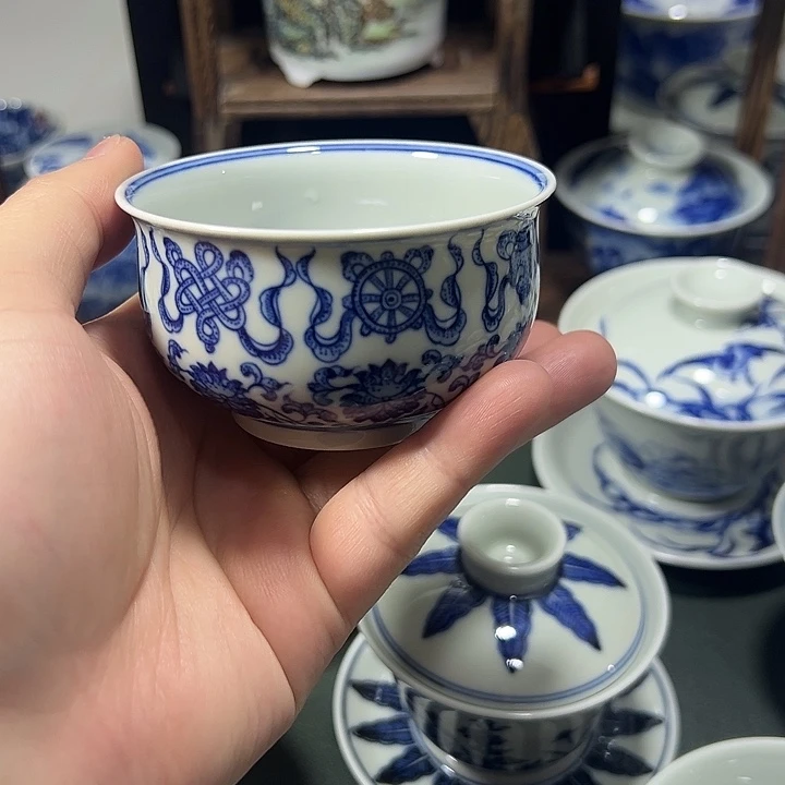 微瑕柴窑景德镇纯手工手绘