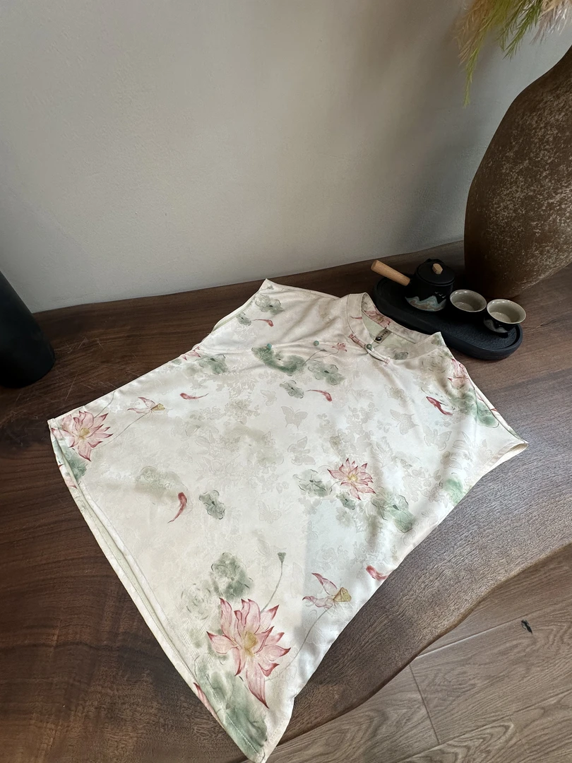 【一池荷】2025夏季新款气质百搭显瘦新中式短袖女日常时尚