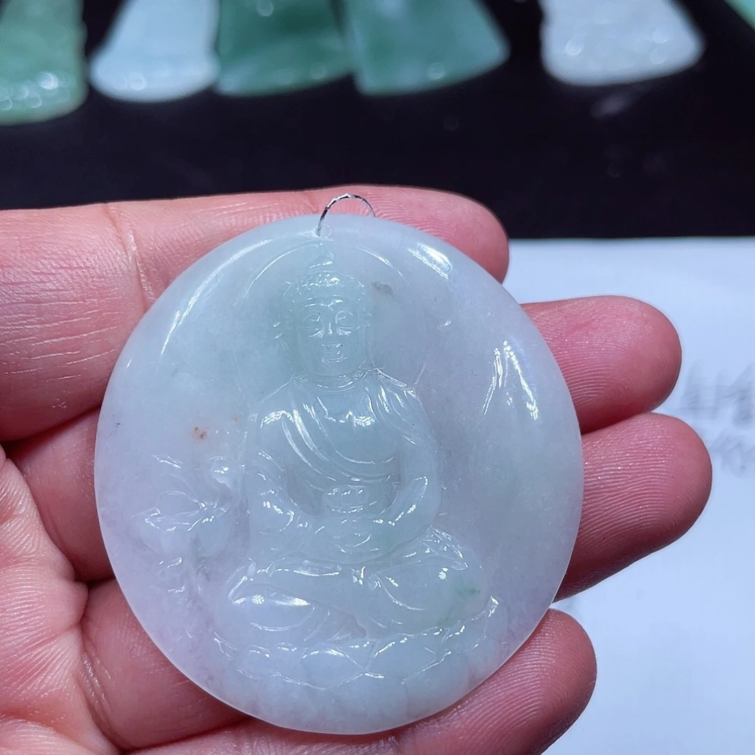 小***花翡翠未镶嵌颈饰翡翠