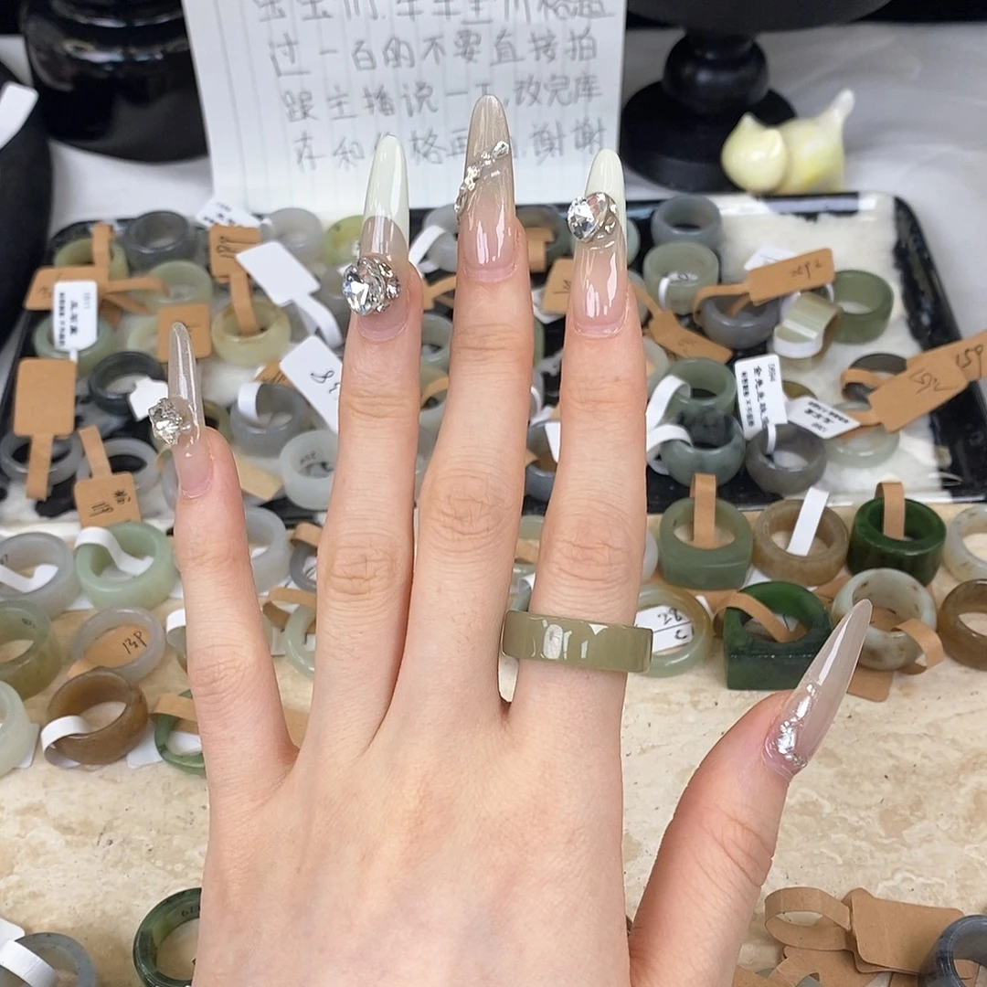 未镶嵌戒指和田玉z33深晴水直切17.7