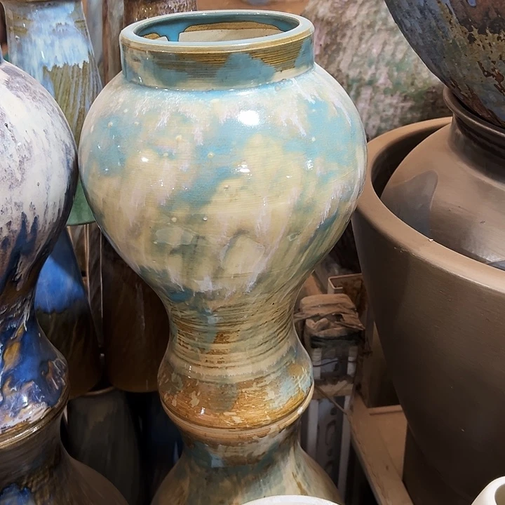 景德镇精品花盆栽口12高30