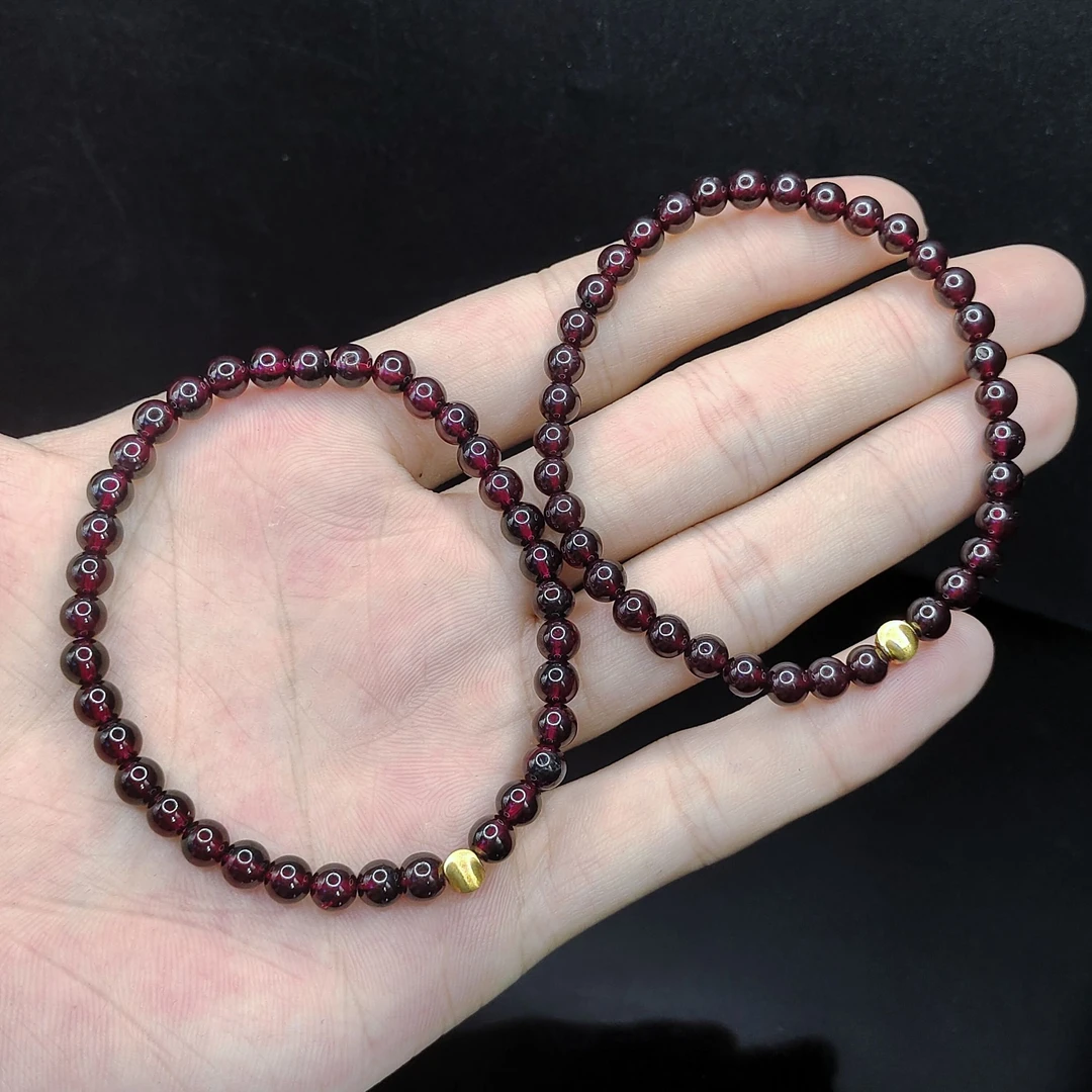 【老三珠宝】石榴石DIY单圈手串X13【多样性发其一】约5mm