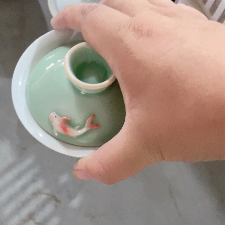 摆件茶具微瑕，介意微瑕