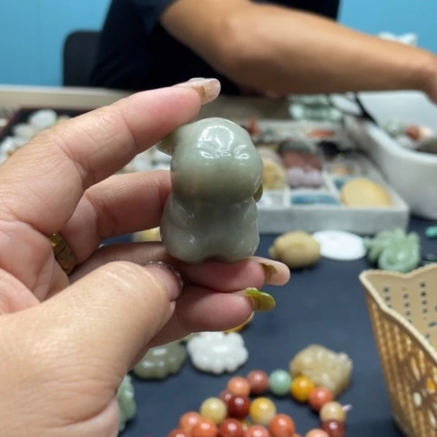 合金石英质玉（黄龙玉）手链