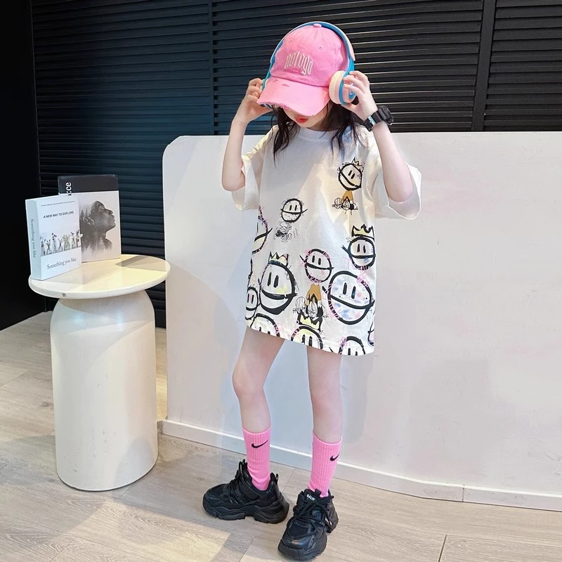 儿童装女童夏装短袖T恤2025新款女孩夏季韩版半袖中大童夏款上衣t