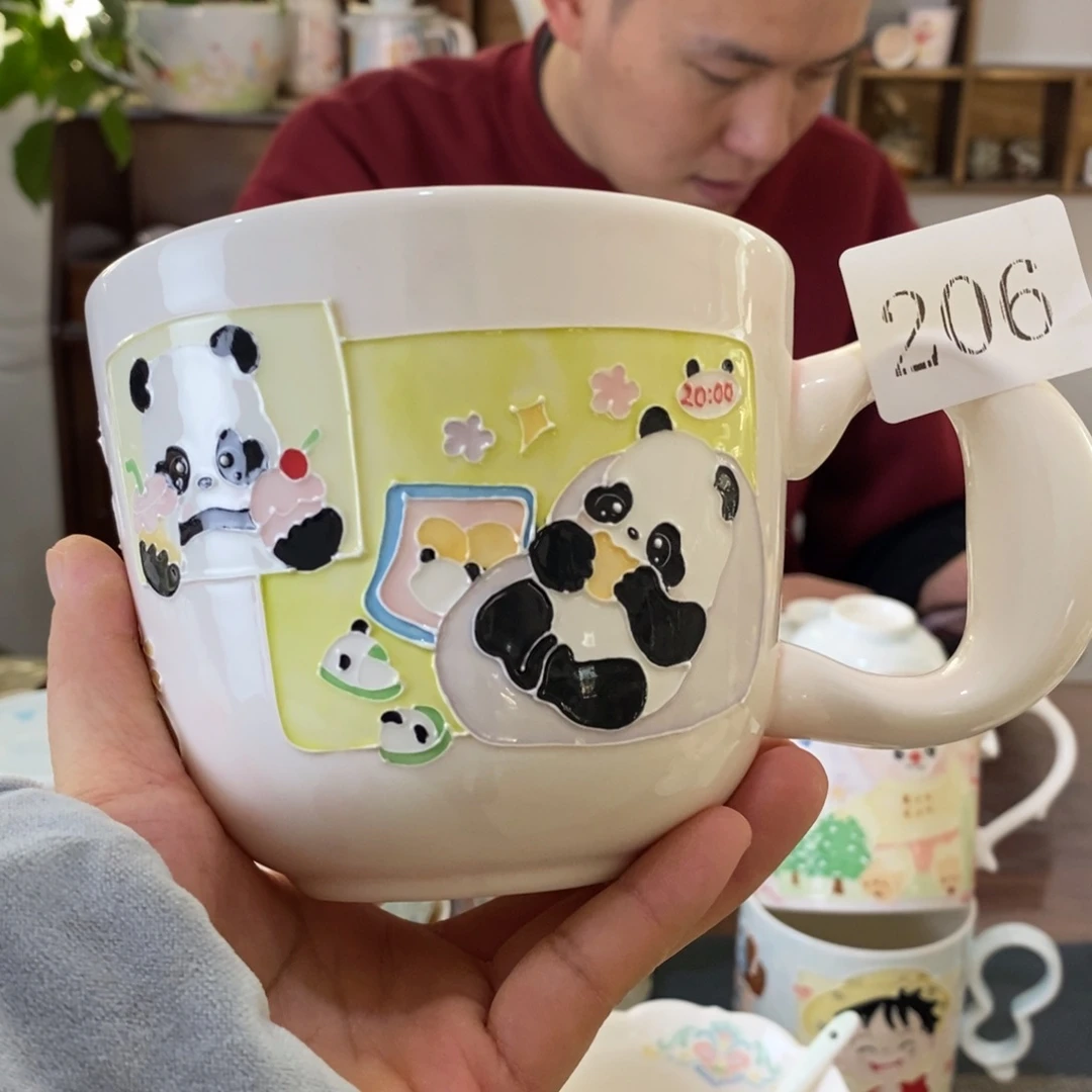 瓷片景德镇釉下彩手绘