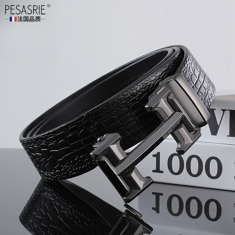 百搭新款皮带真皮男士奢侈品牛皮自动扣商务裤腰带男送礼高档礼物