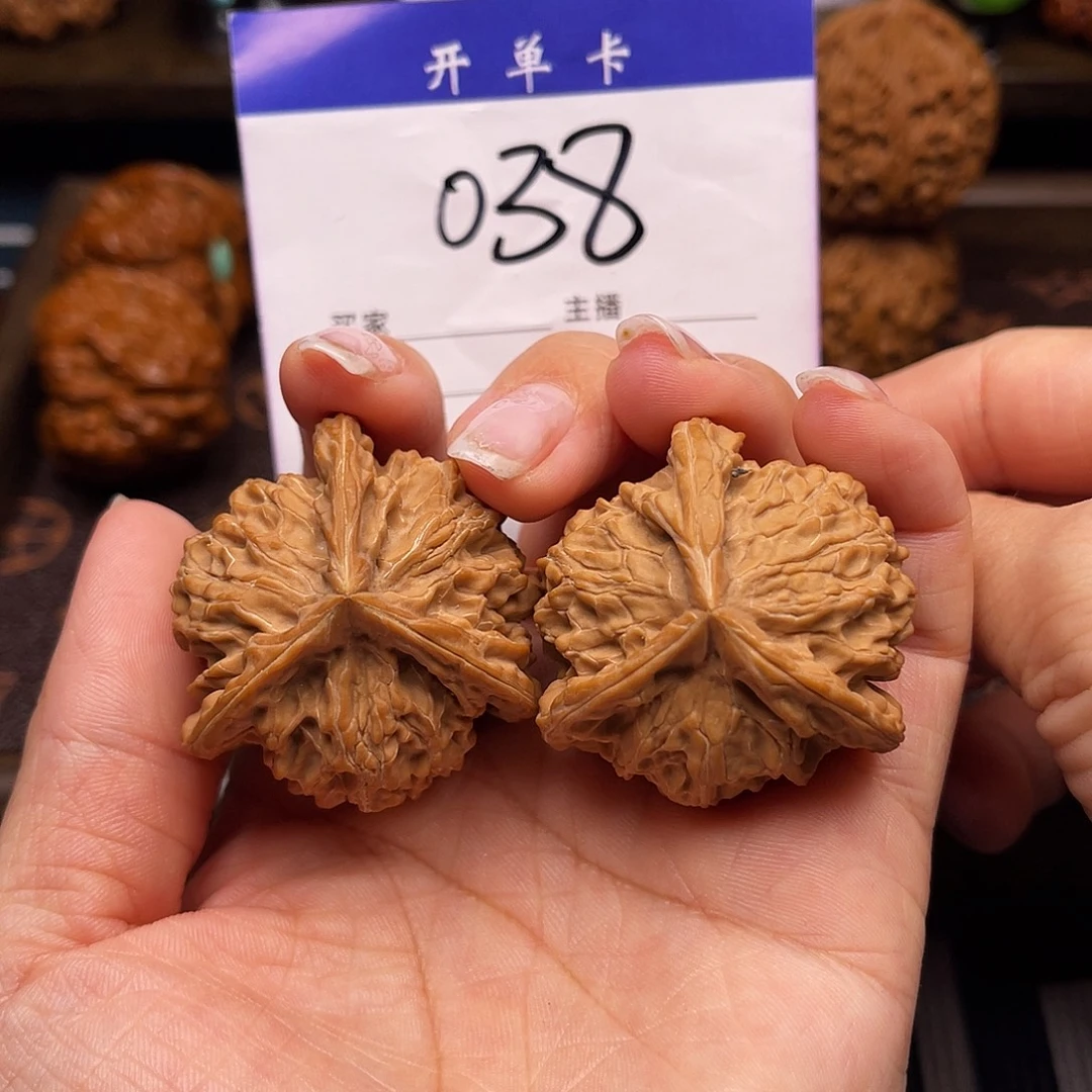 桃核吊坠盘山三棱38