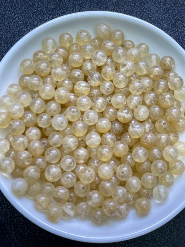 天然珠宝玉石 金发晶散珠Y213  10MM 25颗（赠弹力绳）