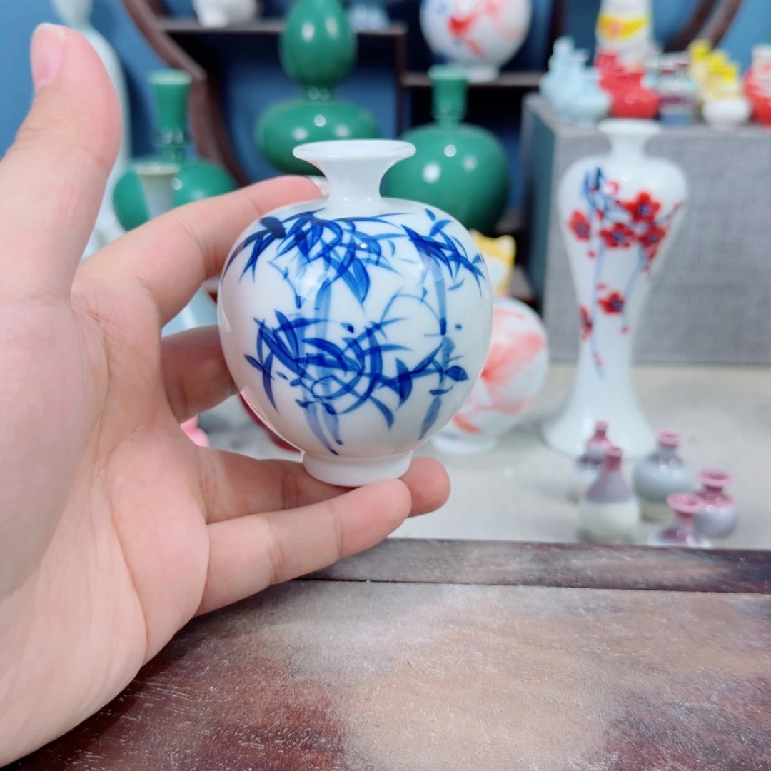 陶瓷手工小花器摆件