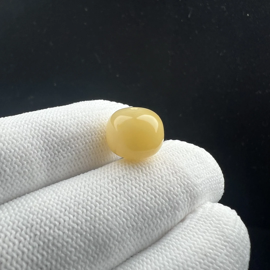 R2915天然原矿蜜蜡 鸡油黄单珠 13*11mm支持复检 假一罚四