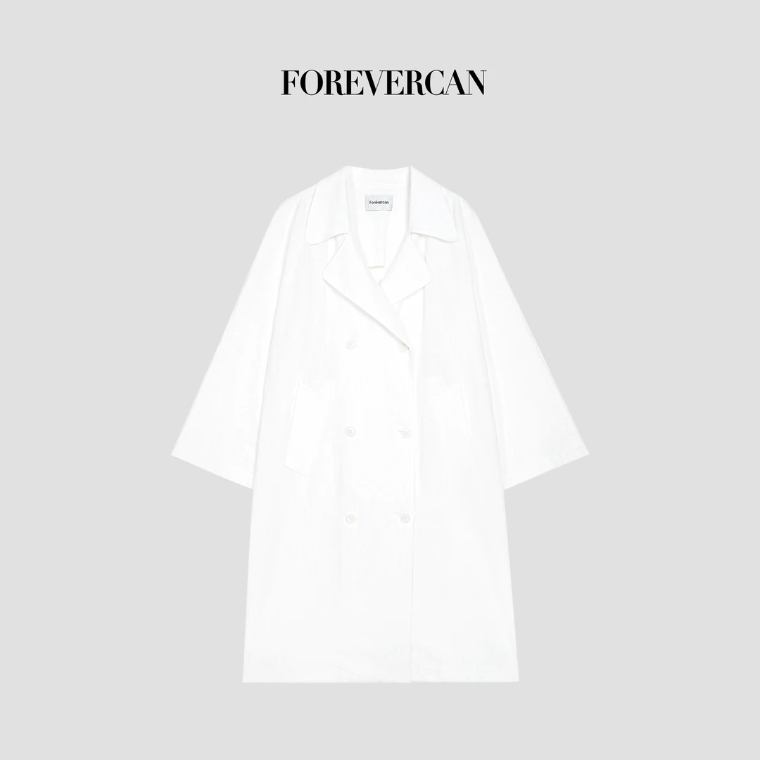 FOREVERCAN“北欧意境”莱赛尔天丝苎麻极简大衣外套 SC23060