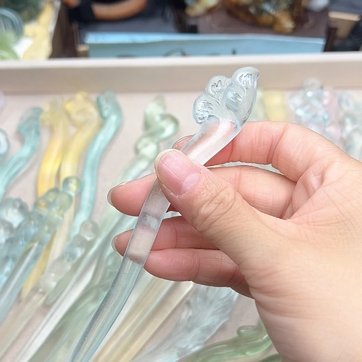 蛇纹石玉未镶嵌发簪