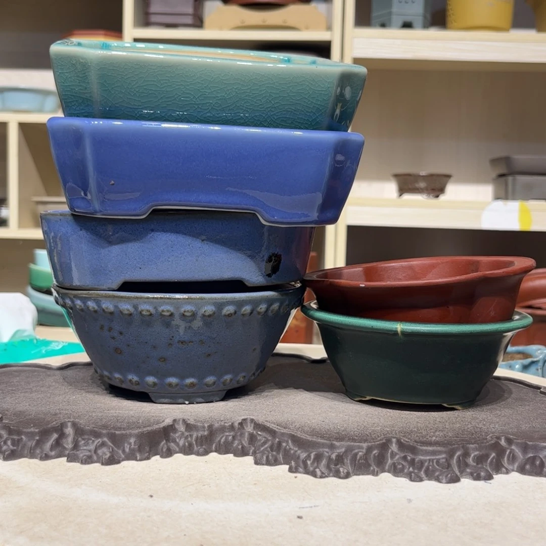 紫砂花盆瑕疵火烈粘板起气孔6个