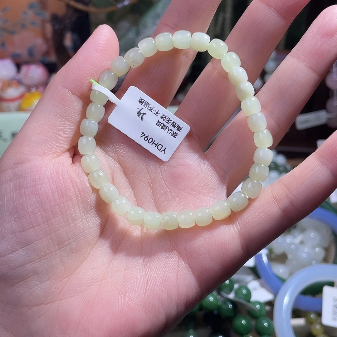 和田玉未镶嵌手串晴水桶珠