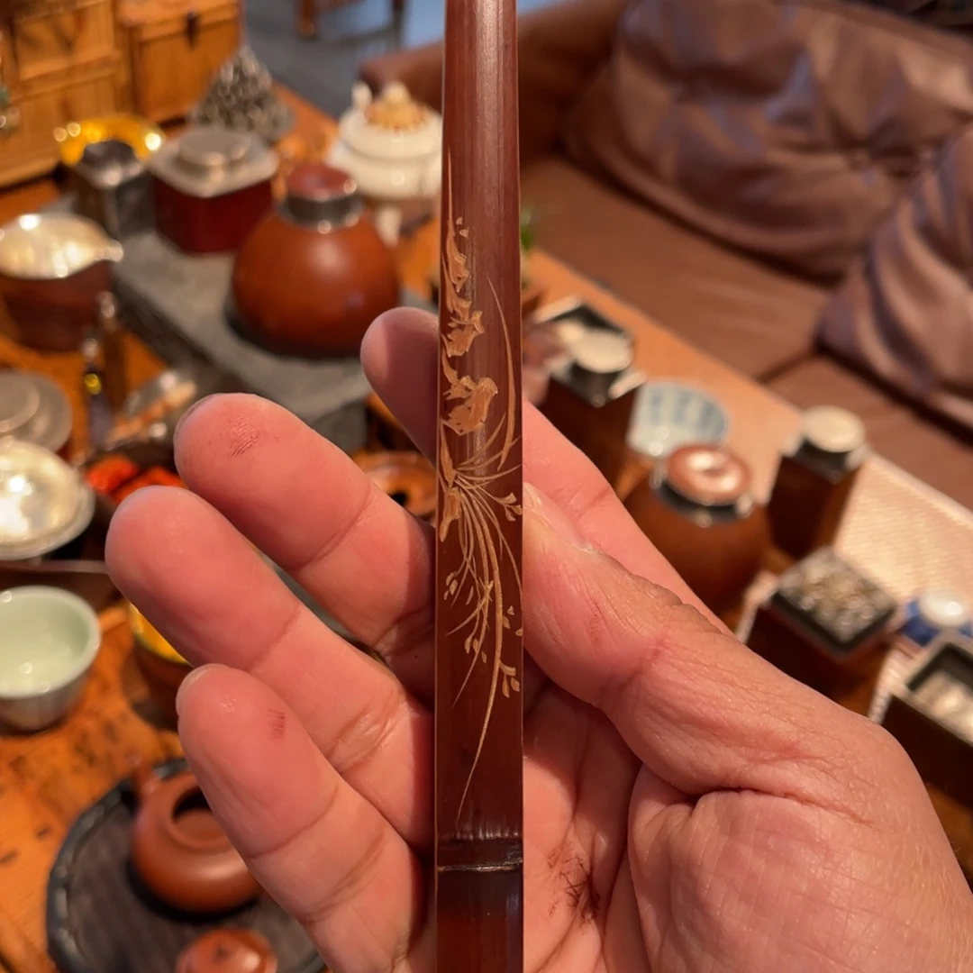紫砂石头太湖石兰花茶夹太湖石兰花茶夹