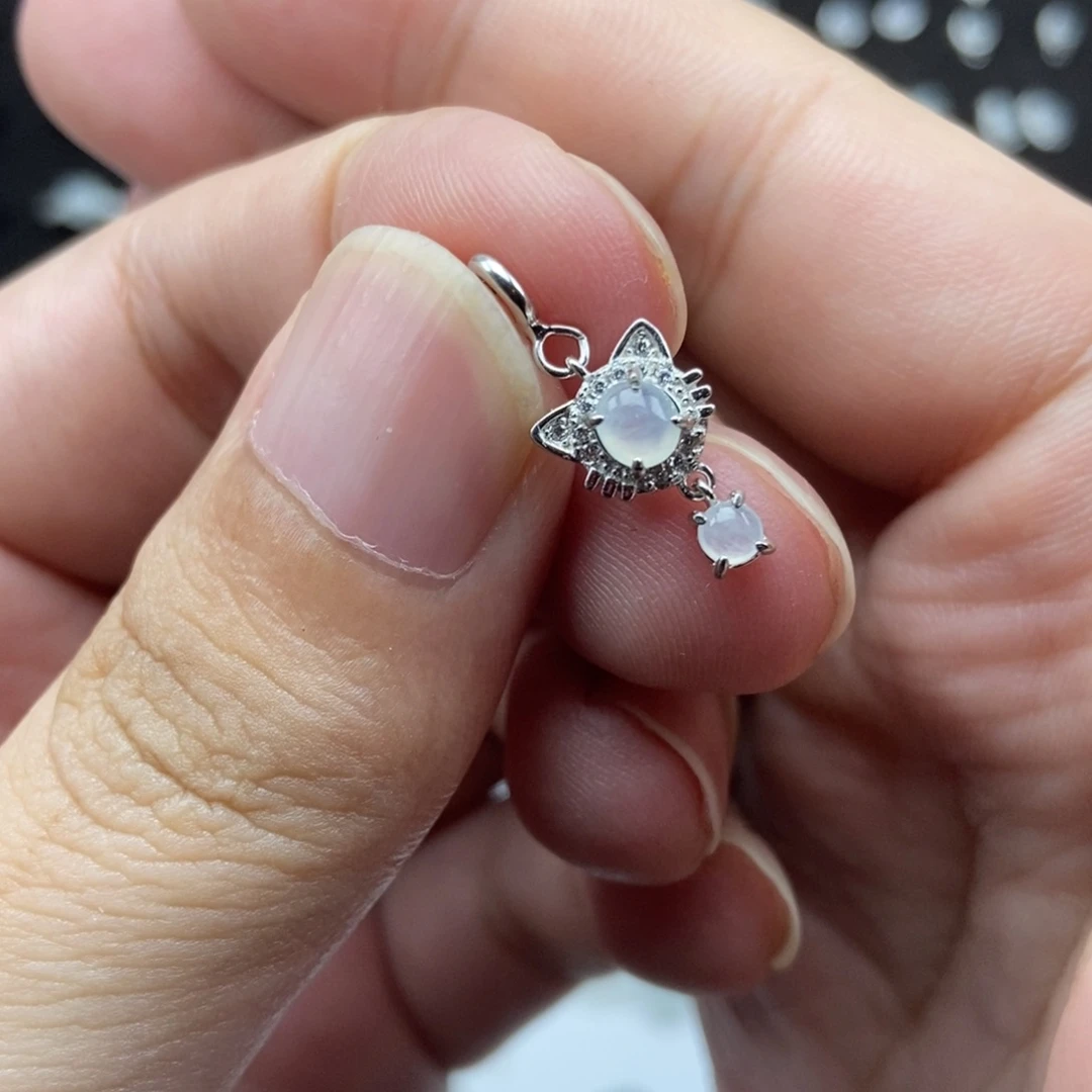 翡翠银S925镶嵌颈饰