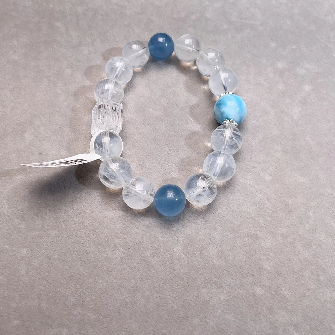 水晶手链未镶嵌蓝针水晶设计款