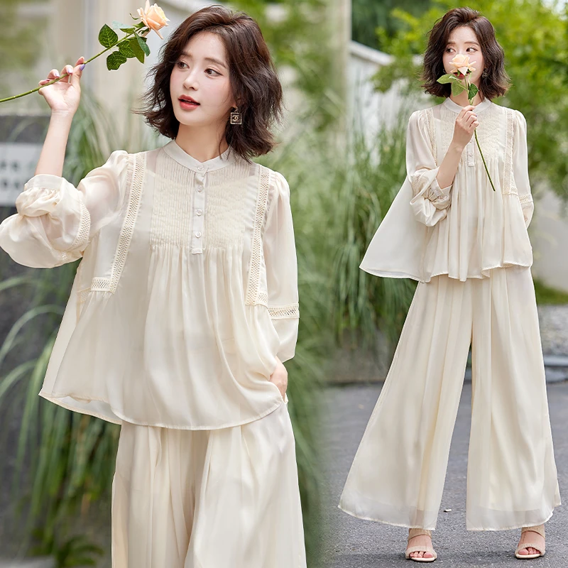 哥弟阿玛施正品2025夏季新款仙气精致时尚套装减龄显瘦白色三件套