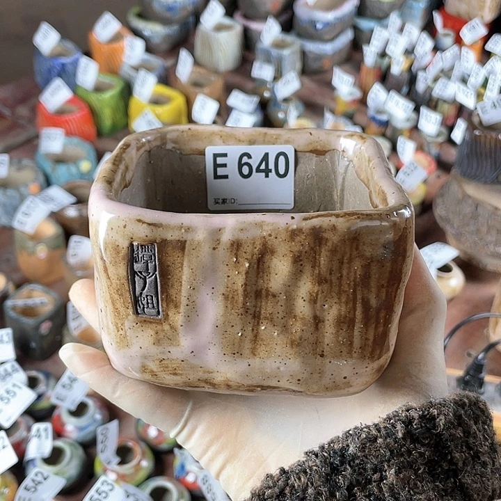 紫砂花盆新品 大方 内口9.5