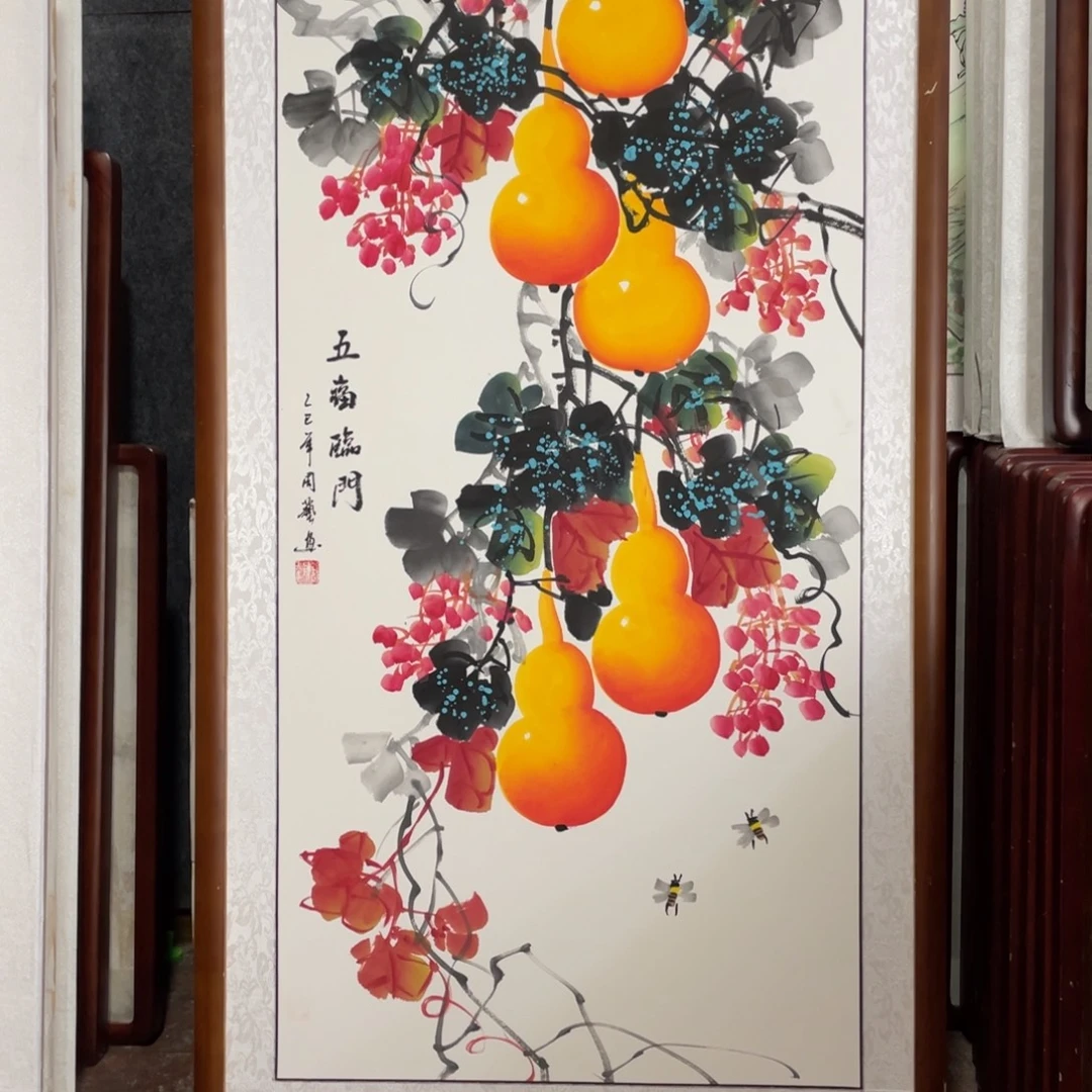 国画带框尺寸63*123厘米