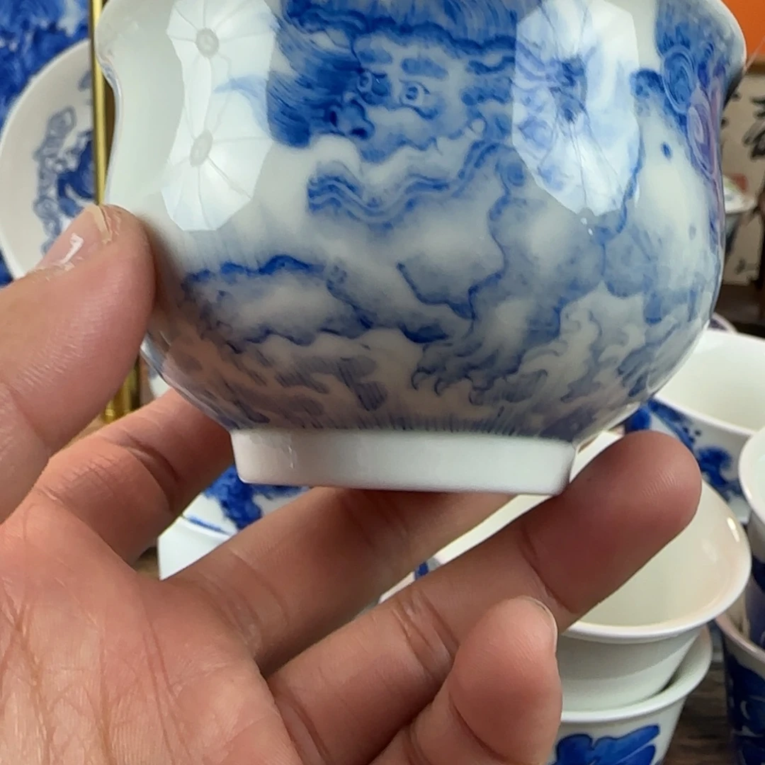 瓷片景德镇手绘青花茶器237