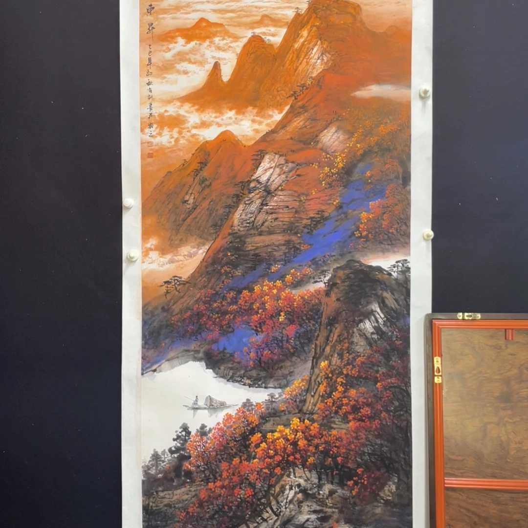 杰***尼国画手绘国画，精品山水，李