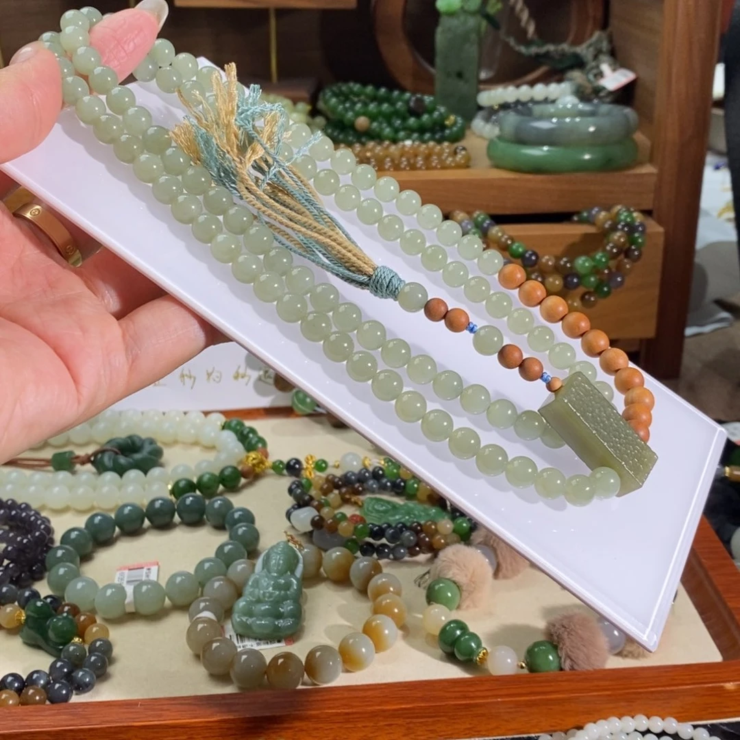 和田玉未镶嵌手链