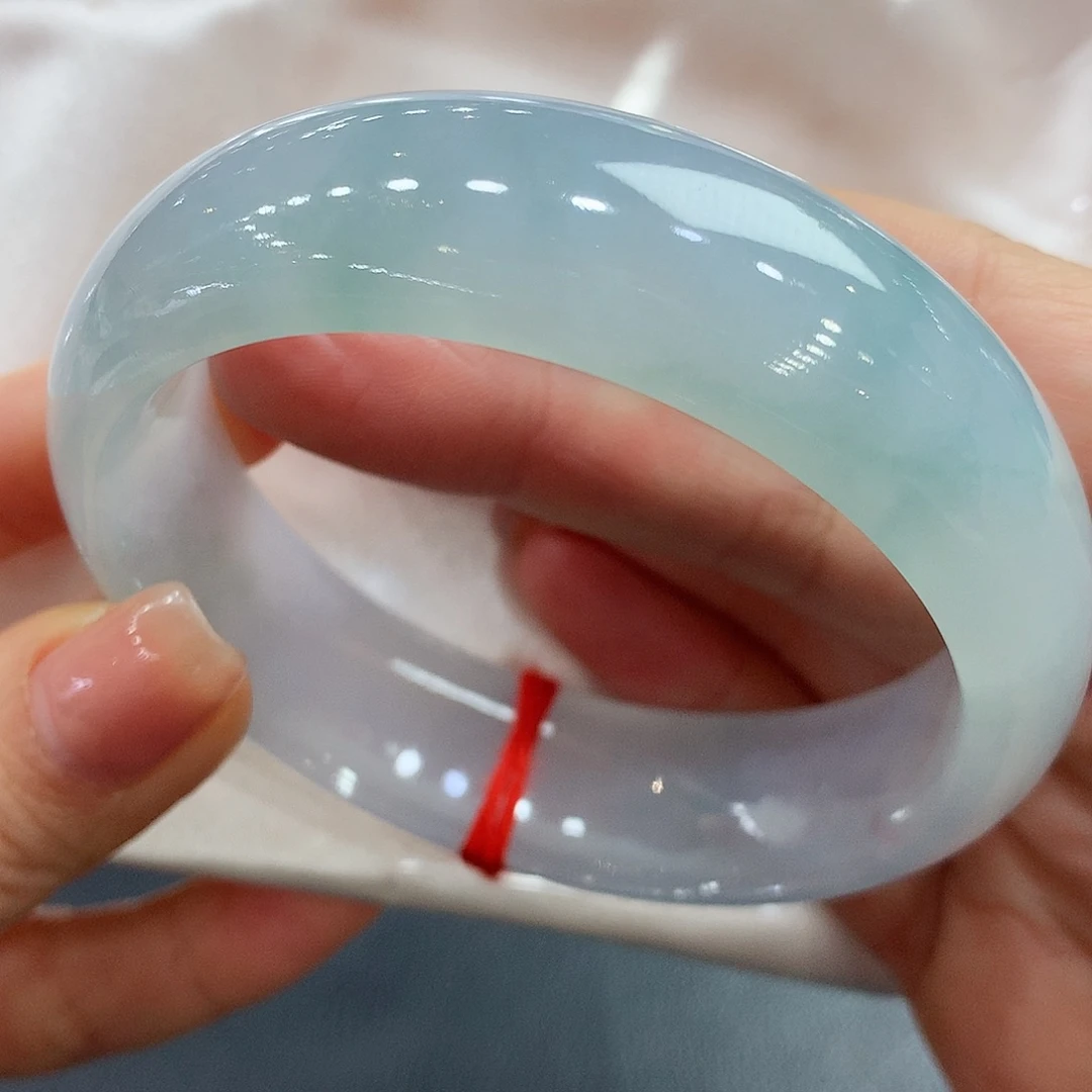 翡翠未镶嵌手镯59正圈两天鉴赏